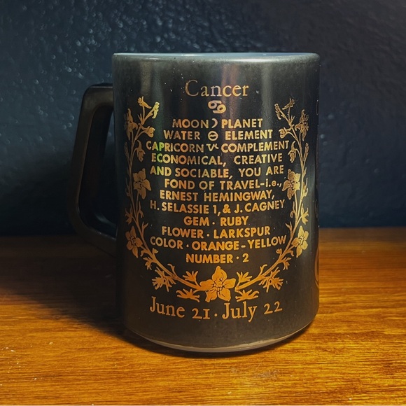 Federal Glass Mid-Century Zodiac Mug: Cancer - Picture 2 of 6
